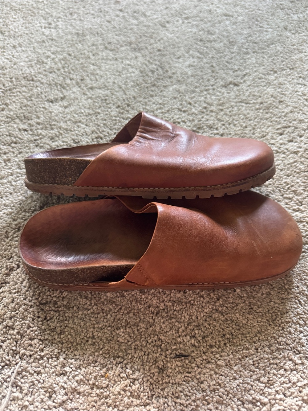 Madewell Brown Leather Clog Mules - Picture 3 of 3